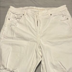 American Eagle Outfitters White Boyfriend Jeans